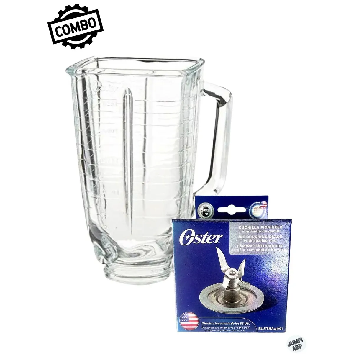 OSTER - COMBO OSTER VASO LICUADORA 1.25LT+CUCHILLA 4 ASPAS