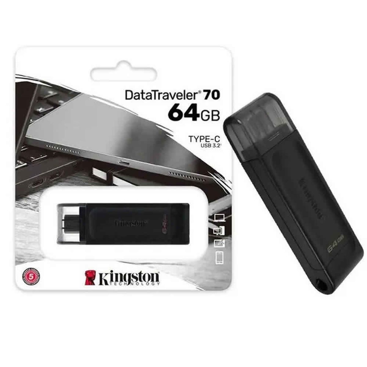 KINGSTON - MEMORIA KINGSTON USB 3.2 DT 70 64GB TIPO C