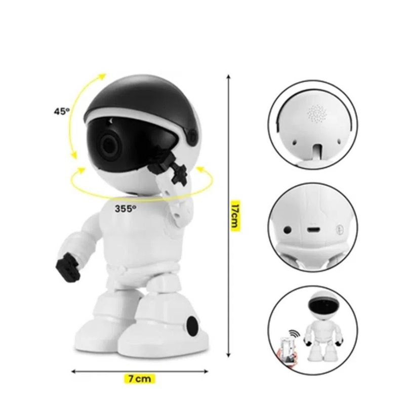 GENERICO - Camara de Vigilancia Robot 360 Wifi