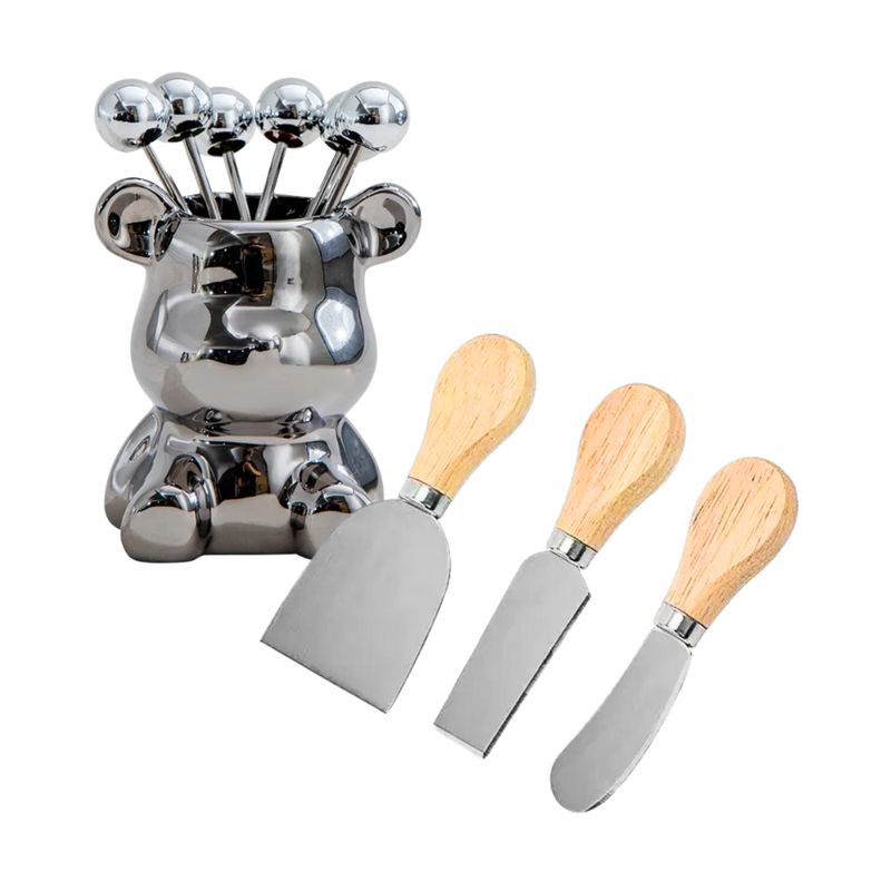 INSPIRA - Kit Tabla de Quesos Juego de Mini Tenedores con 3 Mini Cuchillos