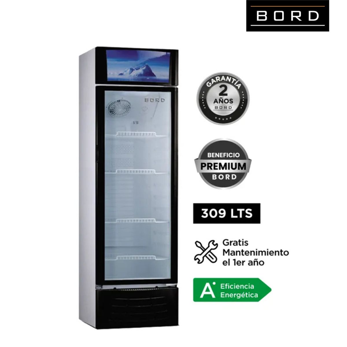 BORD - Vitrina exhibidora Bord EX309-M 309 lt