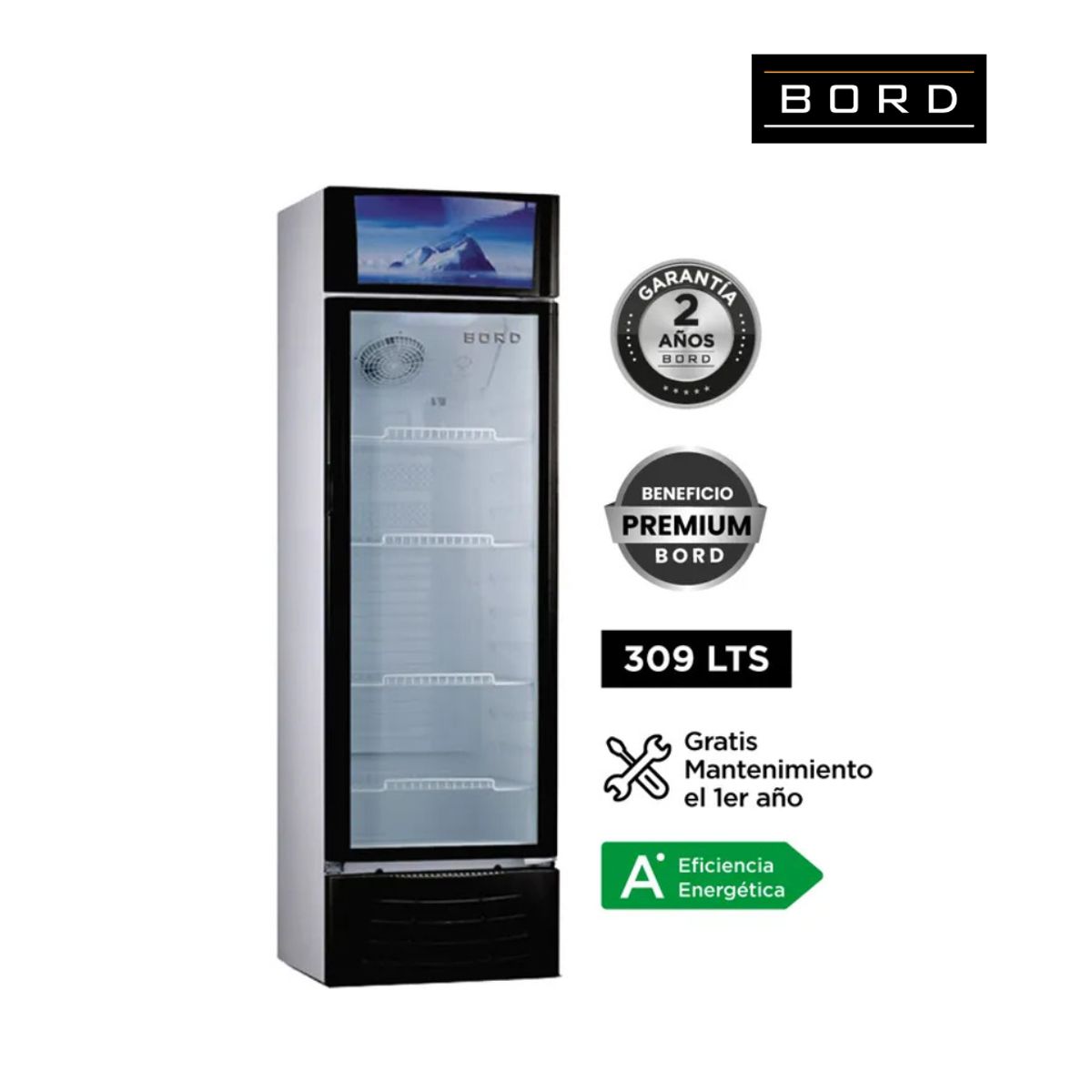 BORD - Vitrina exhibidora Bord EX309-M 309 lt