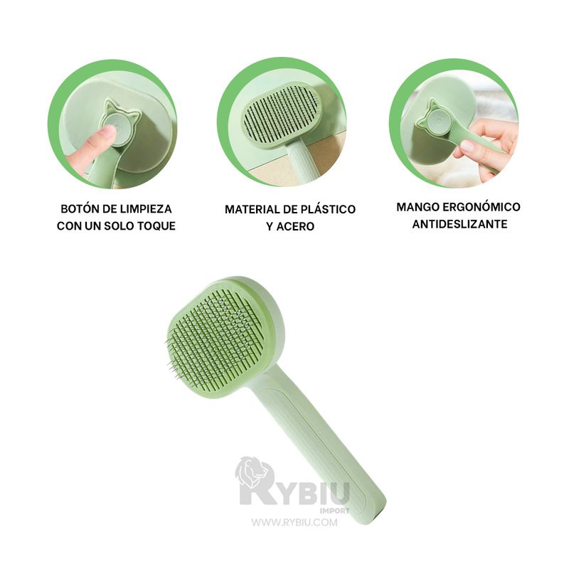 GENERICO - Peineta para Limpiar Pelo de Gato Verde Y+Post-it Adhesivos