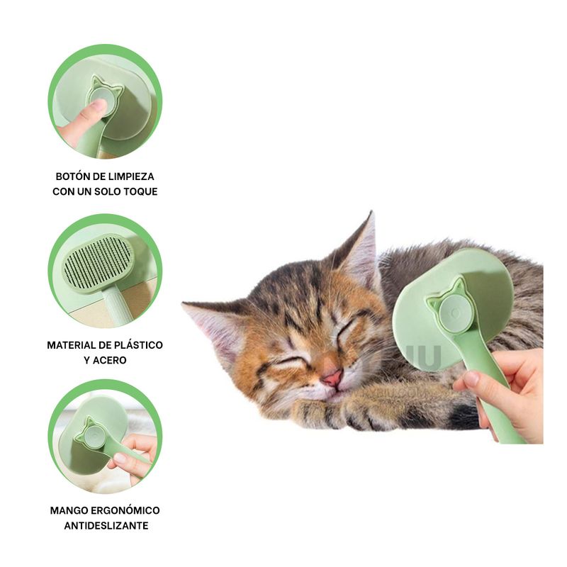 RYBIU IMPORT - Peineta Facil de Usar Tono Verde Y+Ligas de Regalo
