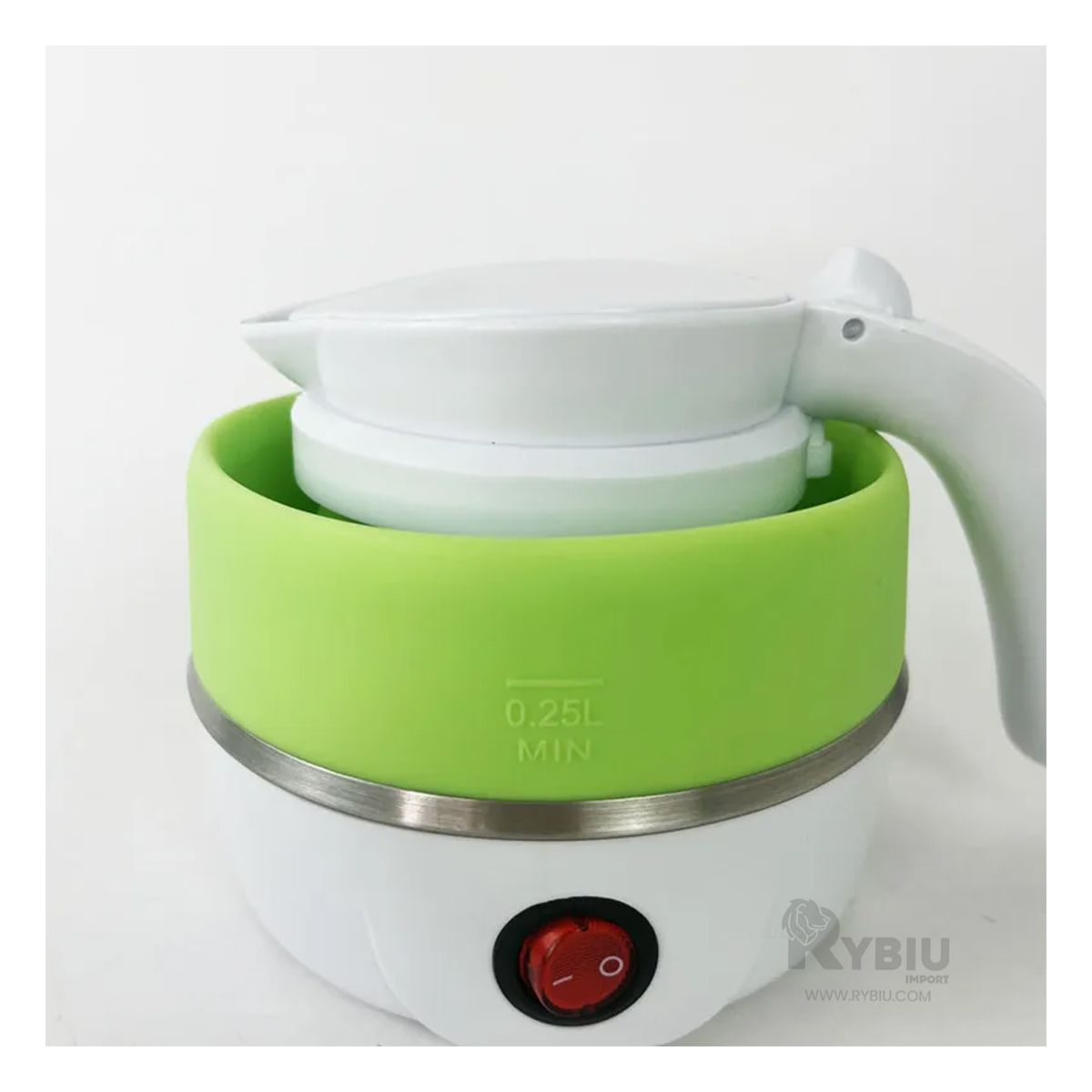 RYBIU IMPORT - Hervidero Electrico Plegable de Silicona de 600ml en Verde
