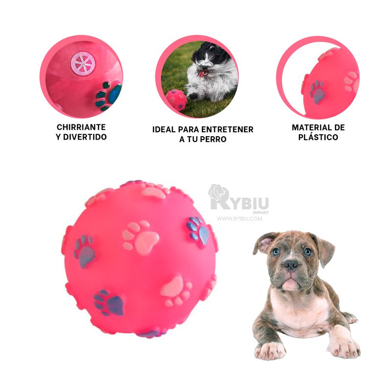 RYBIU IMPORT - Juguete Interactivo de Perros Rosado Y+Banderitas Adhesivas