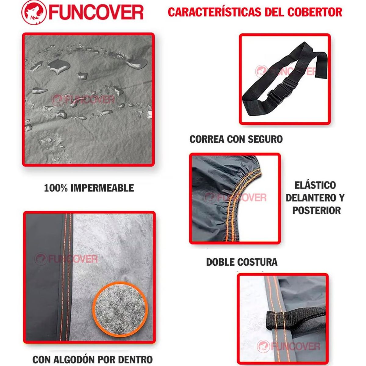 FUNCOVER - Cobertor Auto Volkswagen Golf Funda Impermeable Filtro Uv