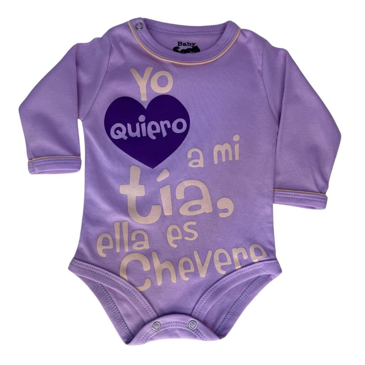 GENERICO - Body De Bebé Algodón Morado Talla 1