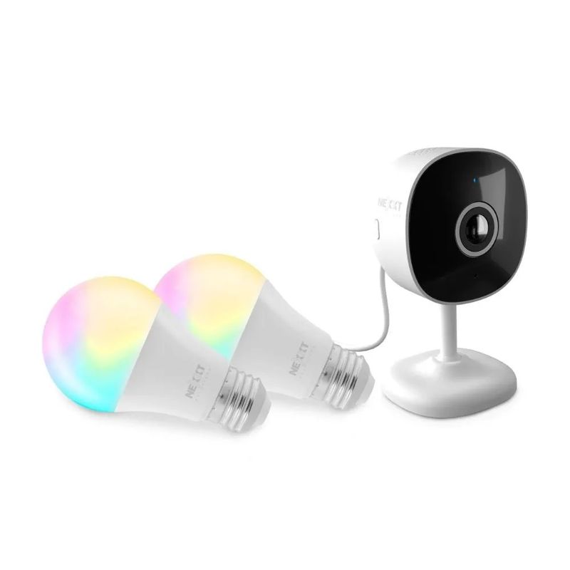 NEXXT SOLUTIONS - Nexxt - Kit Smart NHK-K121 Cámara 2K NHC-i710 + 2 Focos RGB NHB-C120