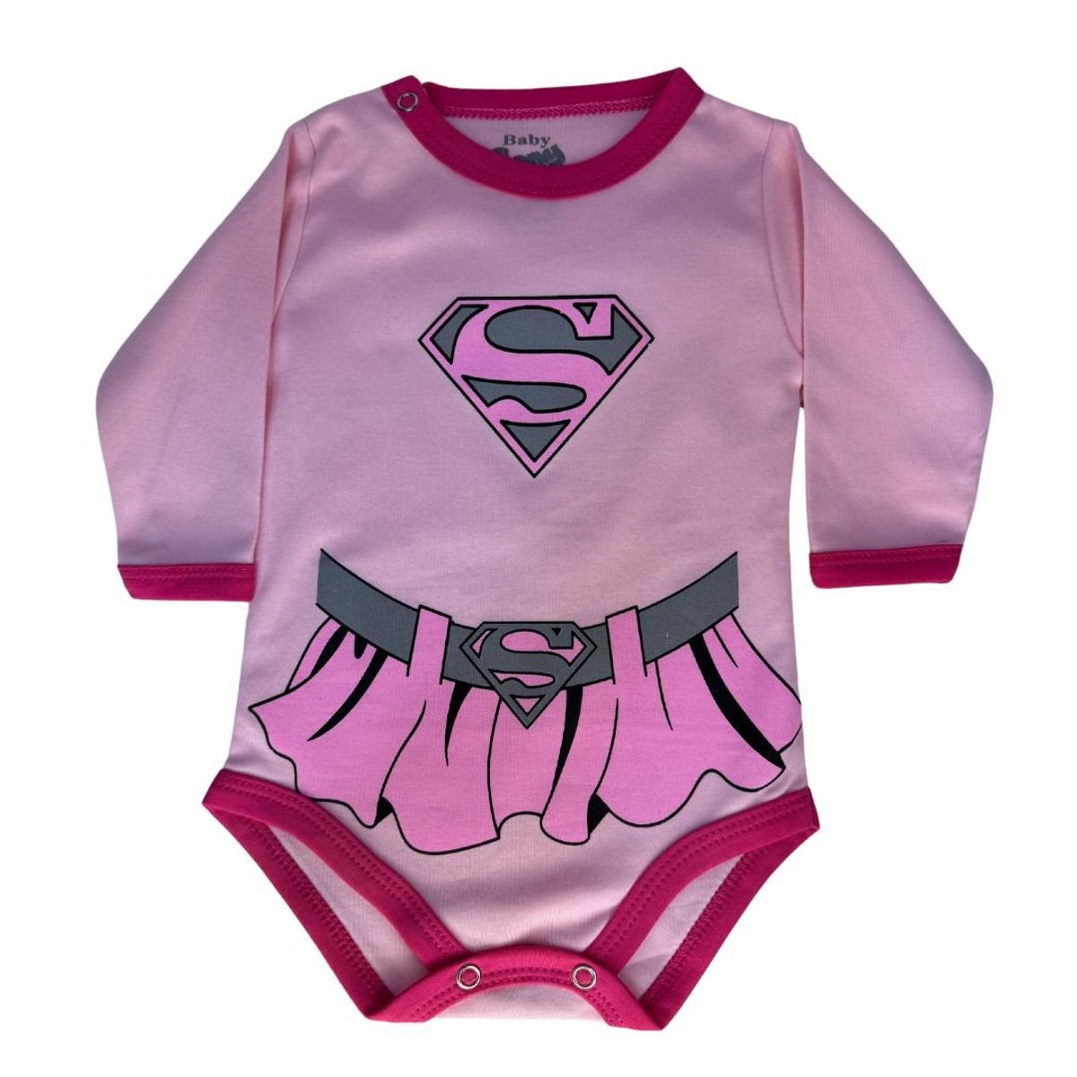 GENERICO - Body De Bebé Algodón Rosado Talla 1