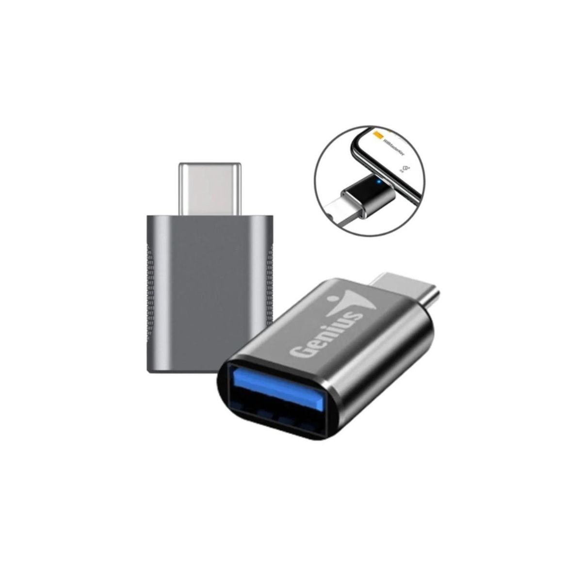 GENIUS - ADAPTADOR GENIUS ACC-C2A TIPO C  A USB-A