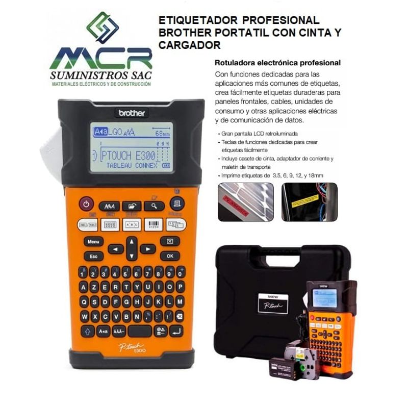 BROTHER - ETIQUETADOR PROFESIONAL BROTHER PORTATIL CON CINTA Y CARGADOR