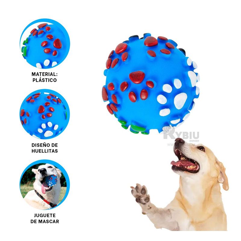 RYBIU IMPORT - Bola Flexible de Canes en Talla M Celeste Y+Gift Stickers