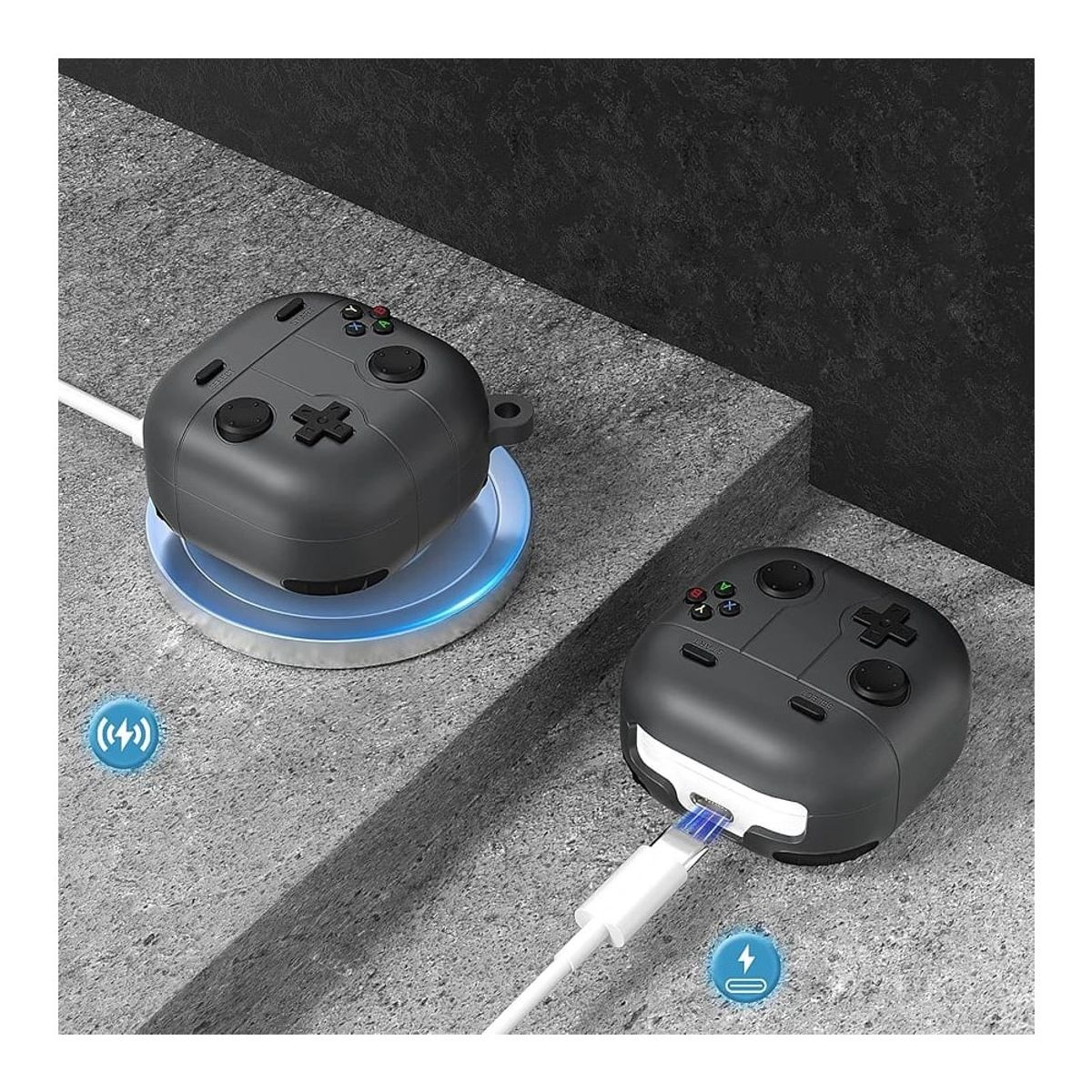 GENERICO - Case Estuche Funda para Galaxy buds Fe  Diseño Negro