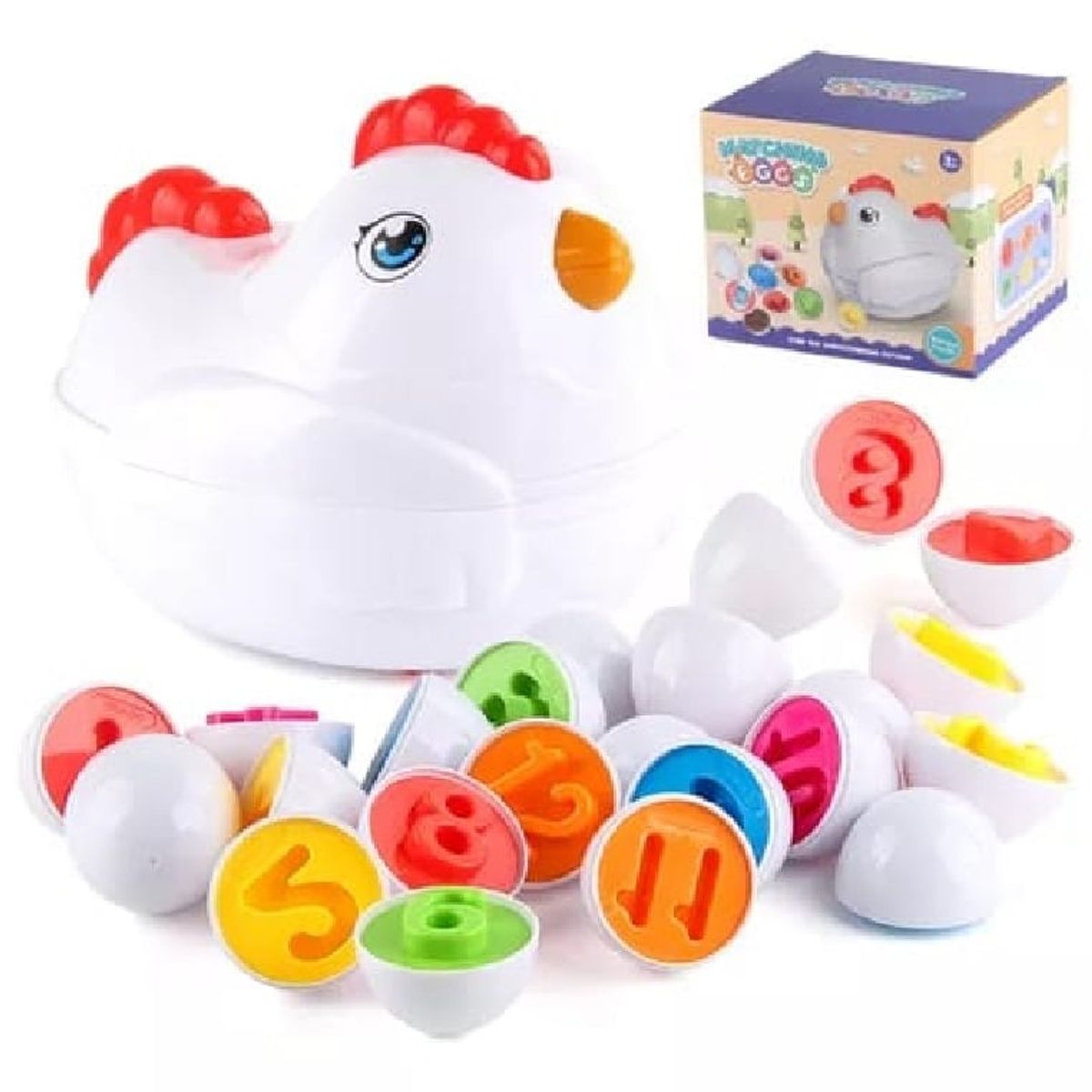 GENERICO - Didáctico Gallina con Huevos de Encaje