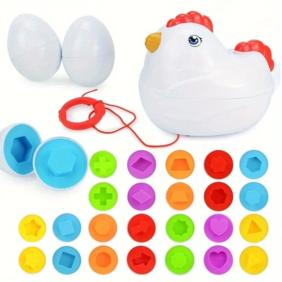 GENERICO - Didáctico Gallina con Huevos de Encaje