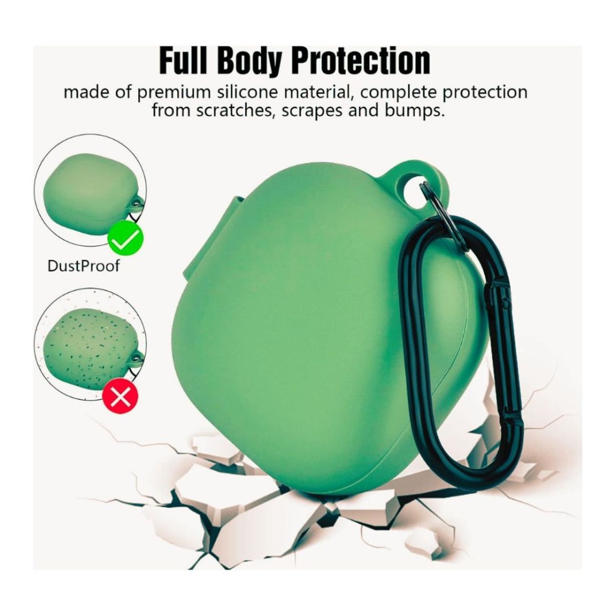 GENERICO - Case Estuche Funda para Galaxy buds 2 Pro  Silicona Verde