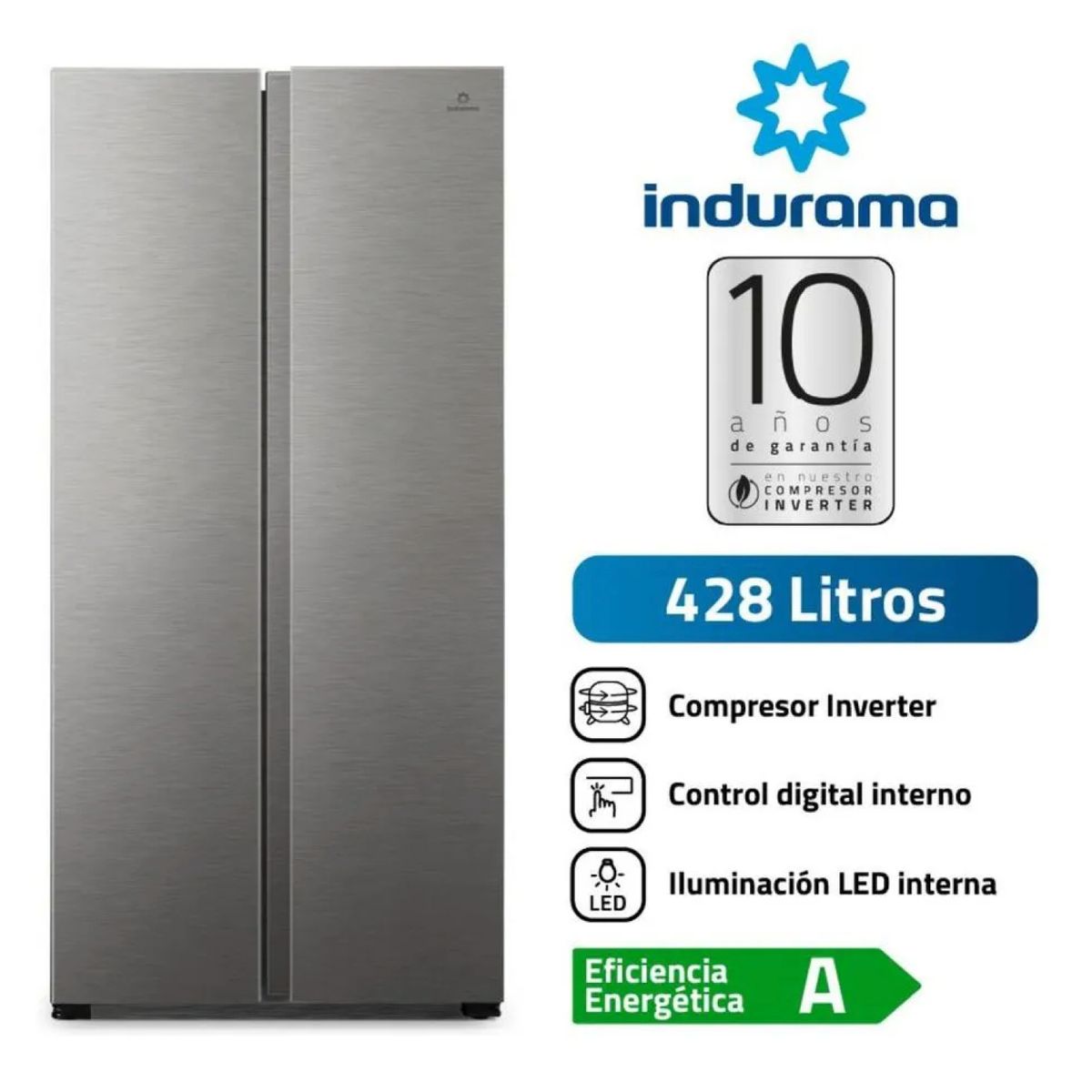 INDURAMA - Refrigeradora Indurama Side by Side 428Lt RI-769 - Croma
