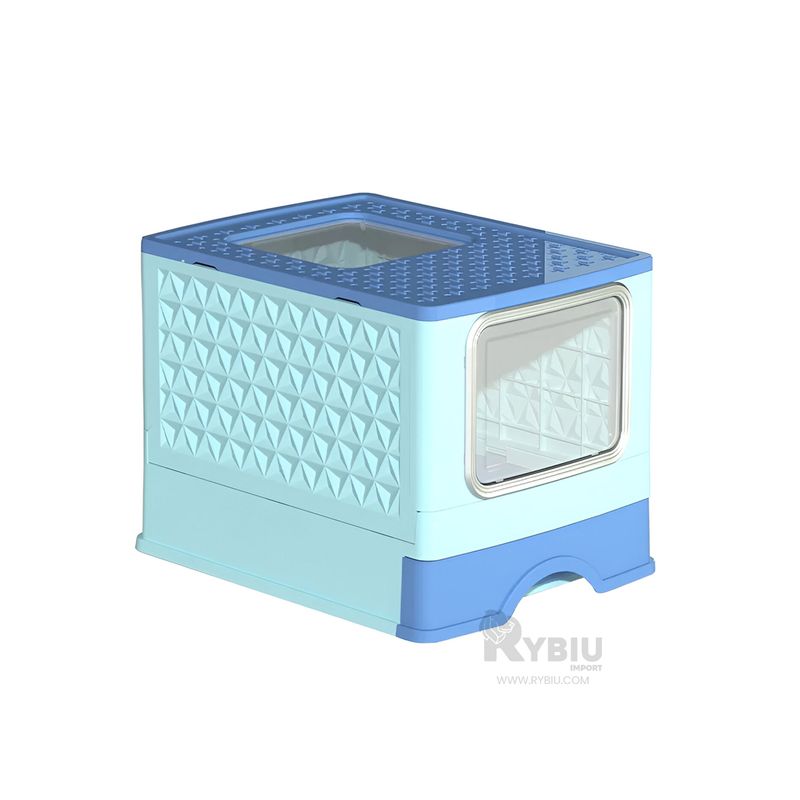 GENERICO - Caja de Arena Ergonomica en Celeste Y+Banderitas adhesivas