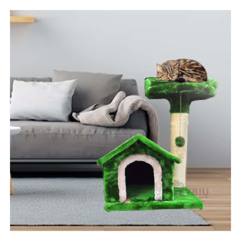 RYBIU IMPORT - Gimnasio para Gatunos Moderno y Util Verde Y+Gift MiniAgenda