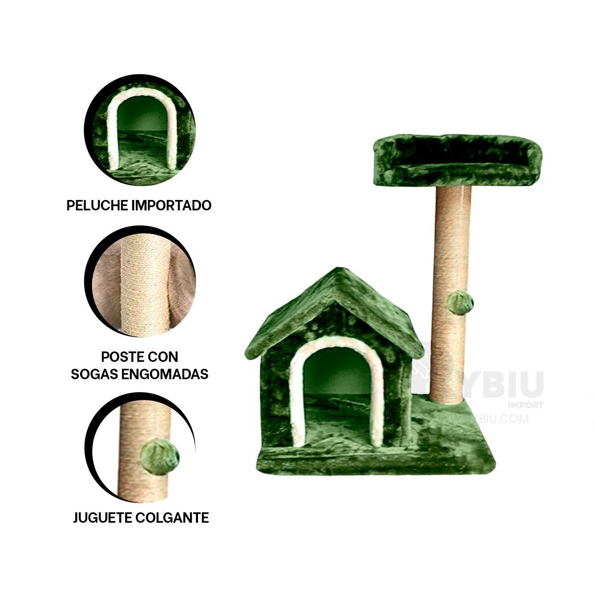 RYBIU IMPORT - Gimnasio Adaptable de Felinos Verde Y+Regalo Agendita