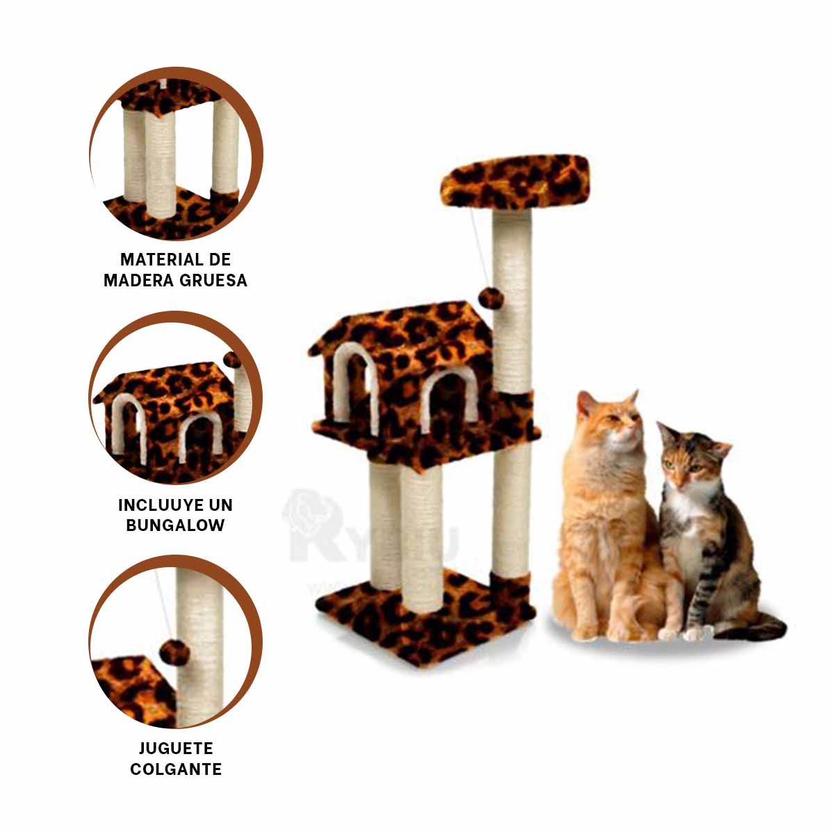 RYBIU IMPORT - Gimnasio Gatuno Versatil Animal Print Y+Papel de Regalo