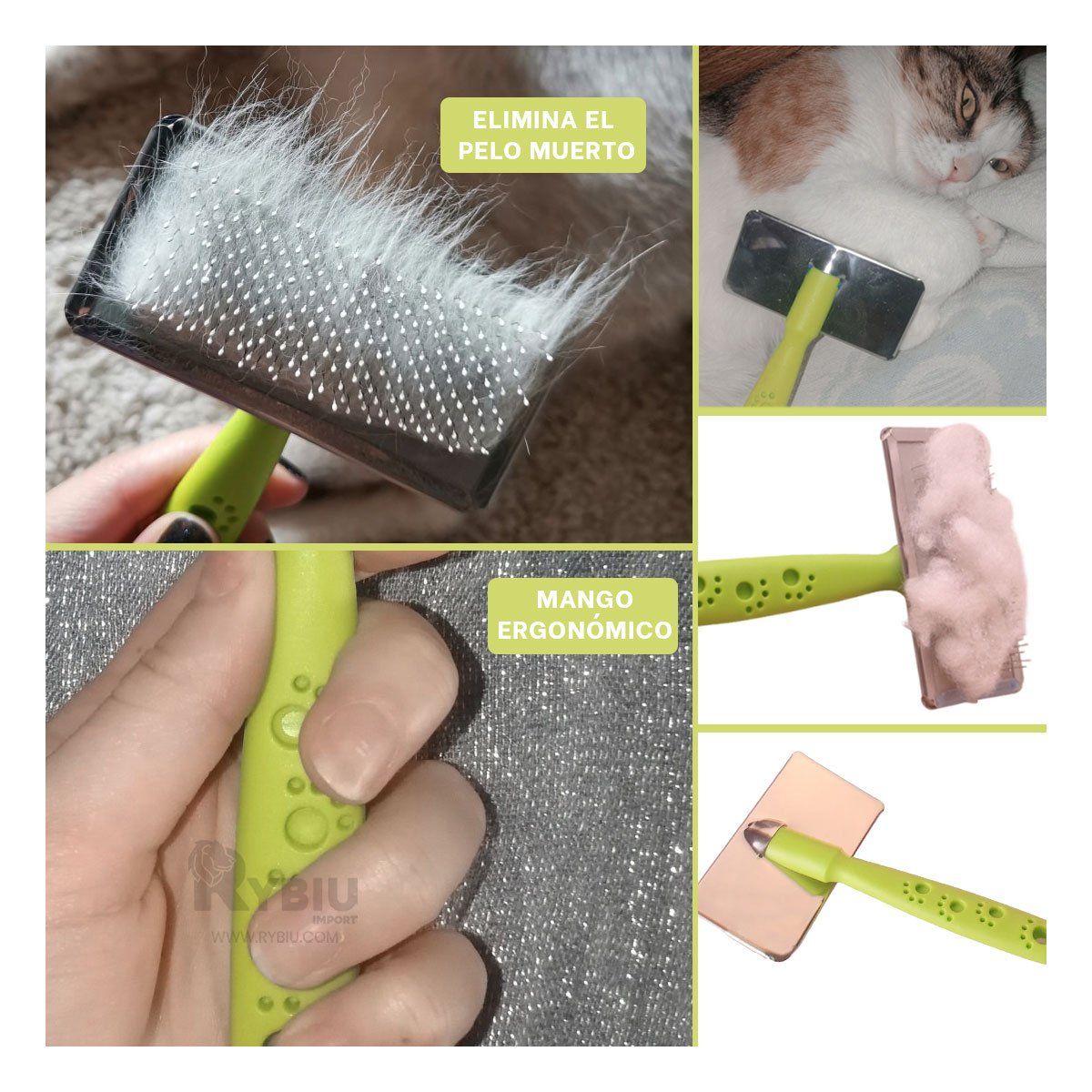 GENERICO - Peineta Multiusos en Verde Talla M Y+Ligas de Regalo