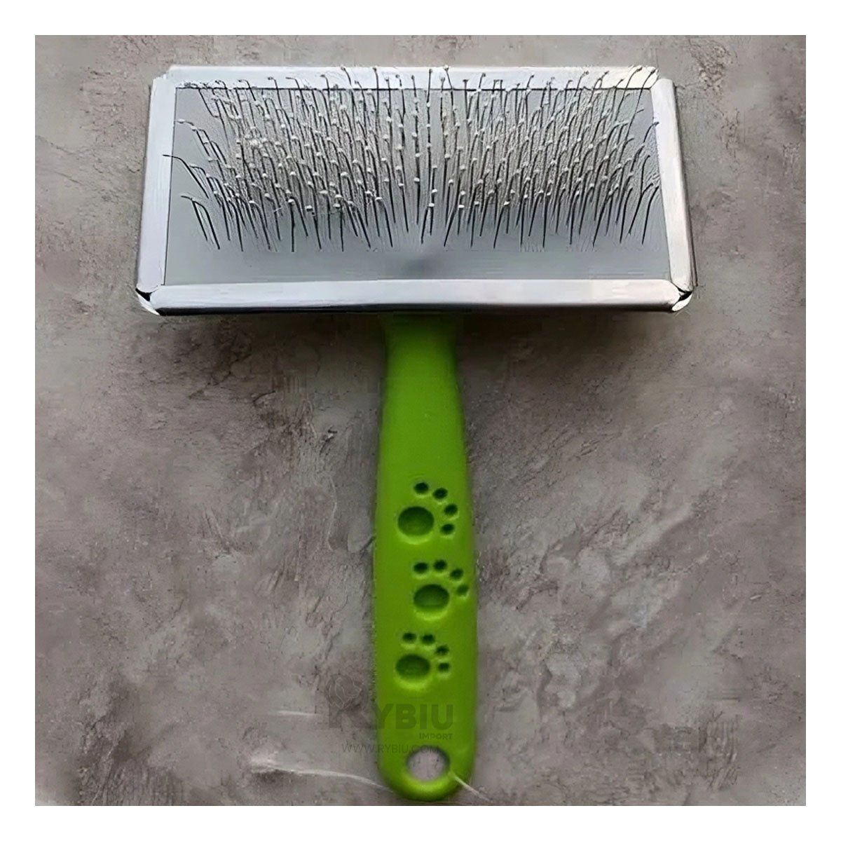 GENERICO - Peineta Mascotas con Puntas de Metal Suave Talla XL Verde