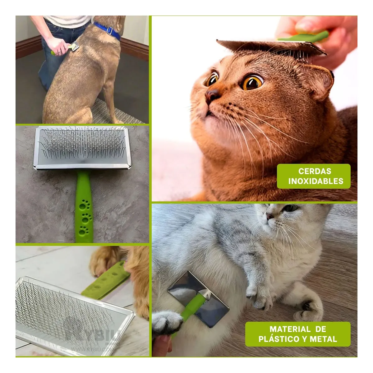 GENERICO - Peine de Cuidado Verde Talla XL Y+Banderitas adhesivas