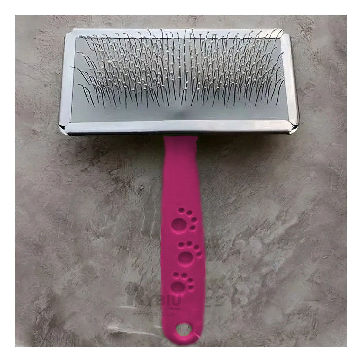 GENERICO - Cepillo para Perros con Mango Docil XL Fucsia Y+Stickers