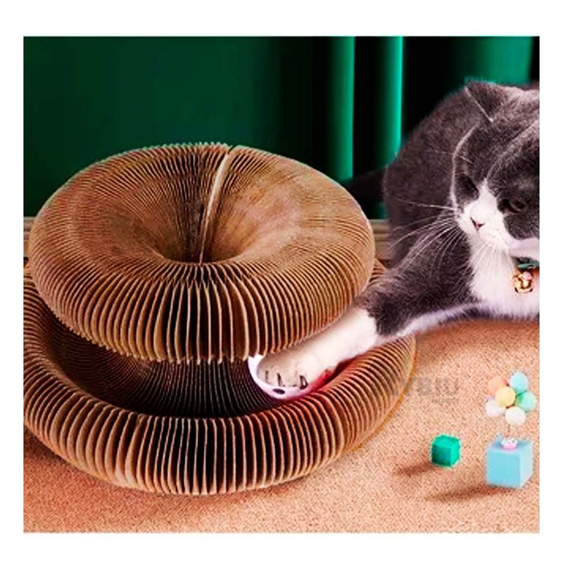 GENERICO - Rascador de Gato con Pelota y Catnip de Un Piso Marron