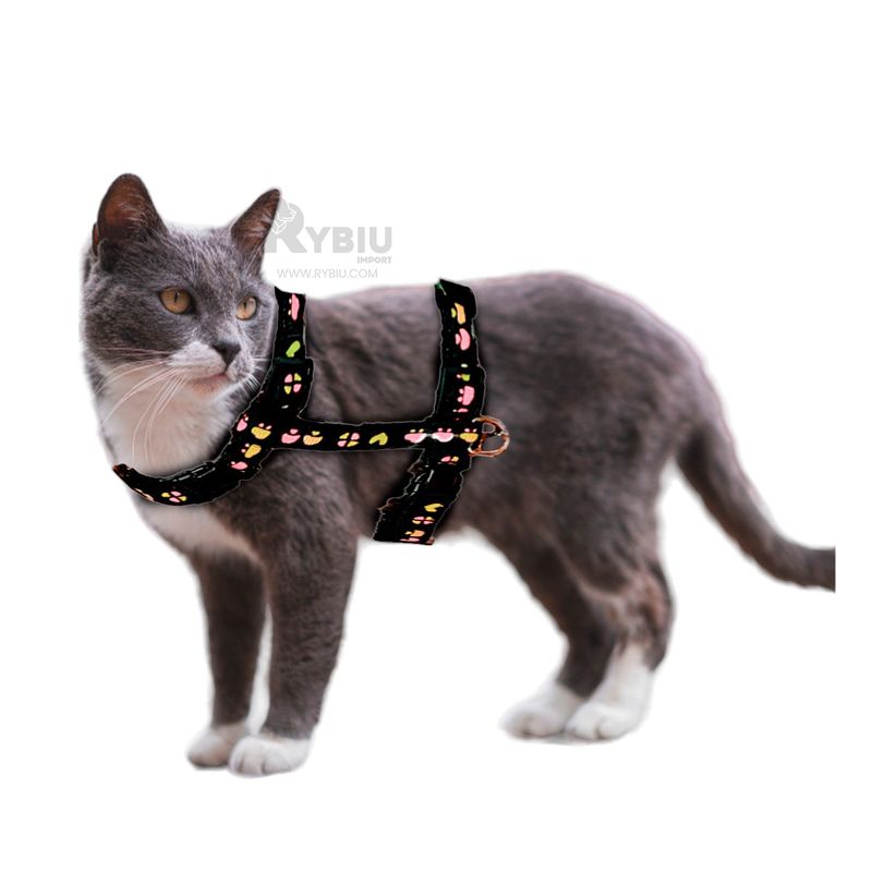 GENERICO - Arnes Comodo y Delgado para Conejo en Color Negro Y+Stickers