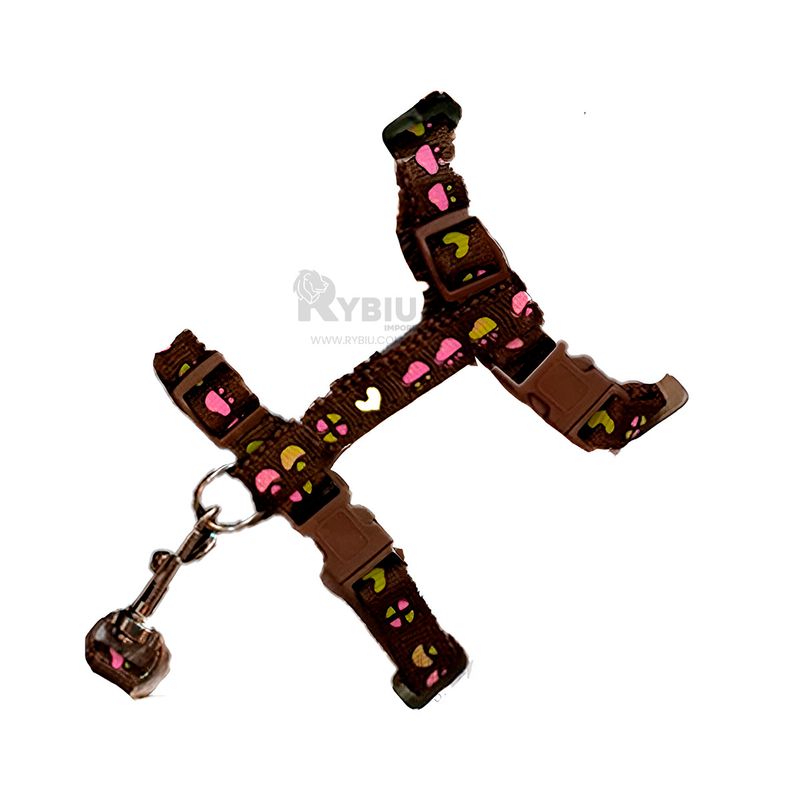 GENERICO - Arnes de Paseo para Conejo en Color Marron Y+Papel de Regalo