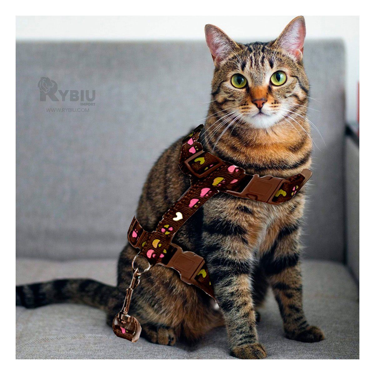 GENERICO - Arnes Ajustable para Conejo Delgado Marron Y+Papel de Regalo