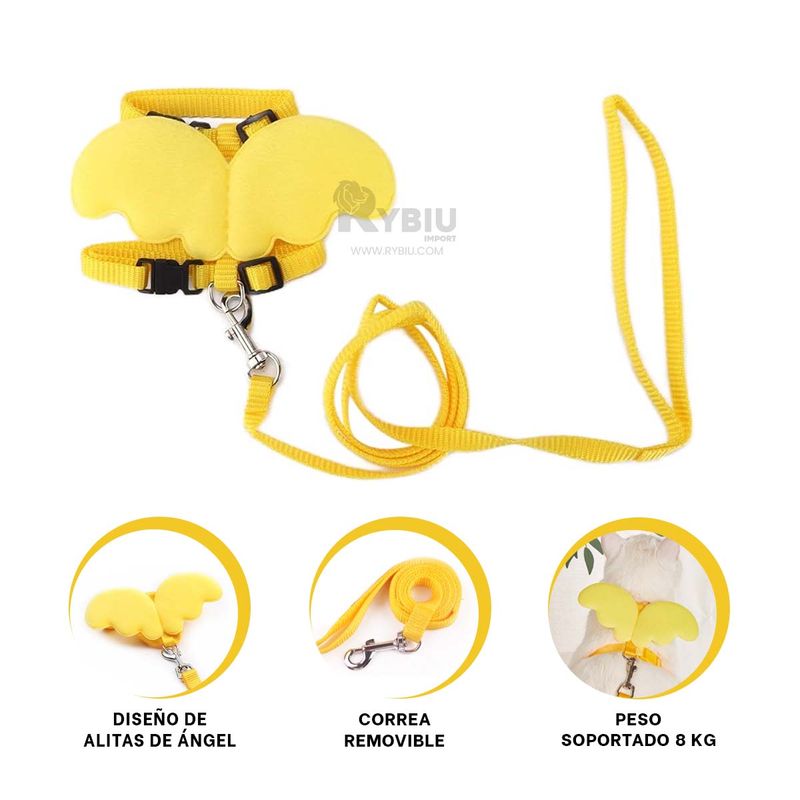 GENERICO - Pechera para Perros Ideal Amarillo Y+Post-it Adhesivos