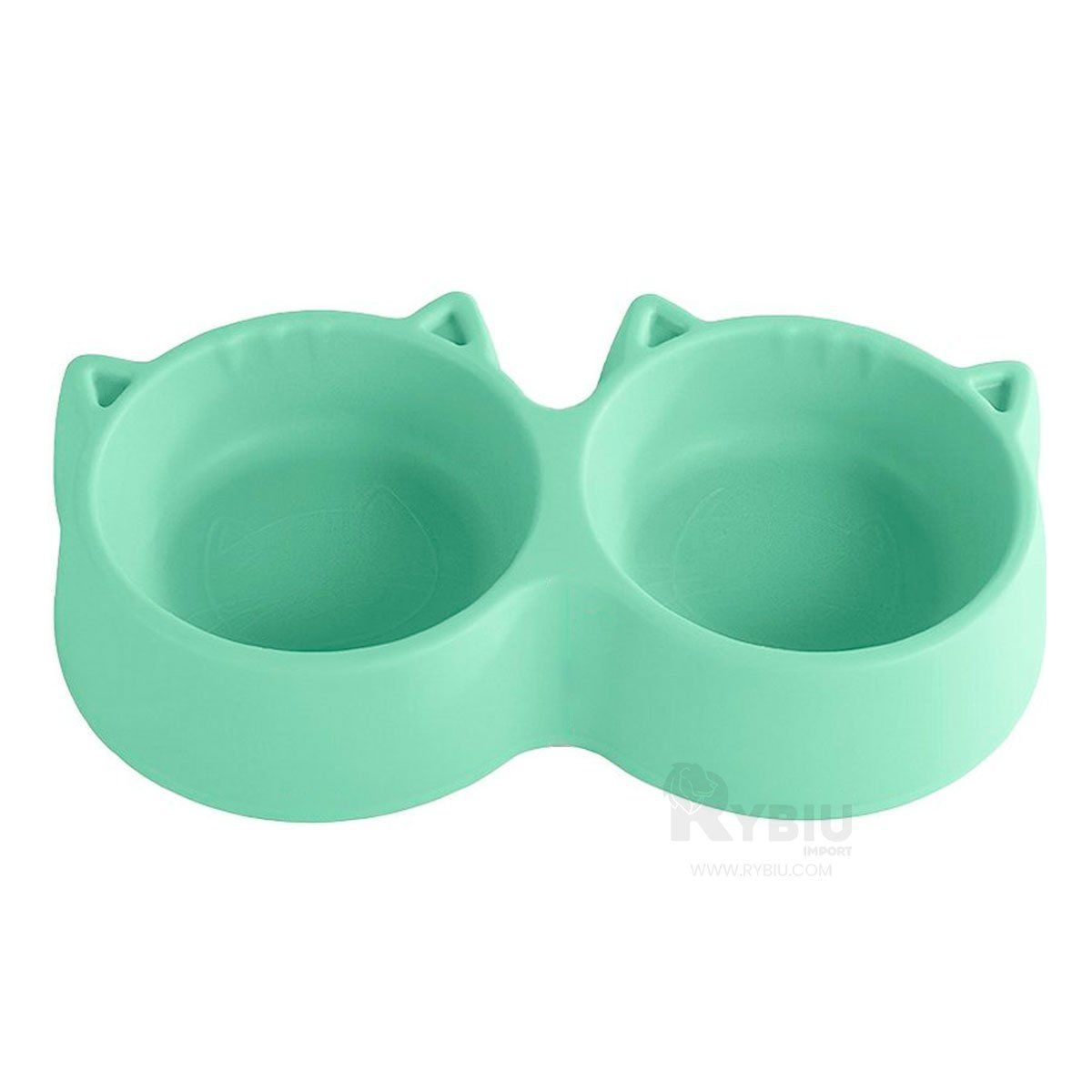 RYBIU IMPORT - Comedero con Forma de Orejas en Verde Y+Envoltorio de Regalo