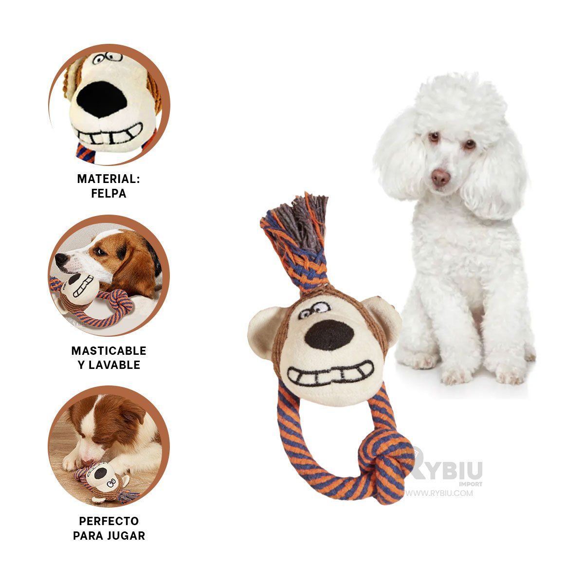 RYBIU IMPORT - Muñeco Simple de Lavar en Modelo Mono Y+Post-it adhesivos