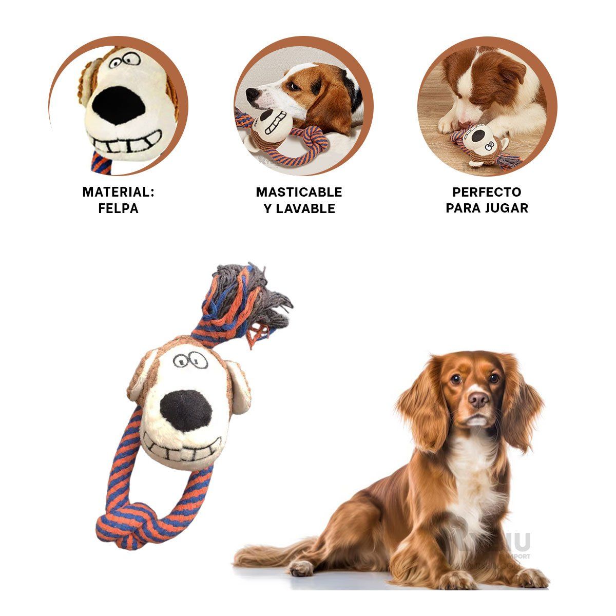 RYBIU IMPORT - Muñeco Simple de Lavar en Modelo Mono Y+Post-it adhesivos