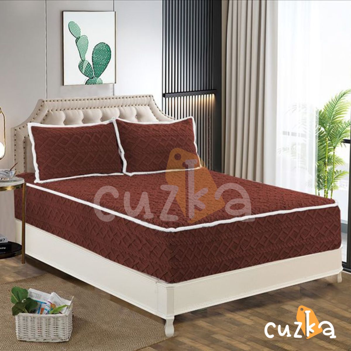 CASATEX - Protector De Colchón Impermeable Suave + 2 Fundas De Almohada Queen