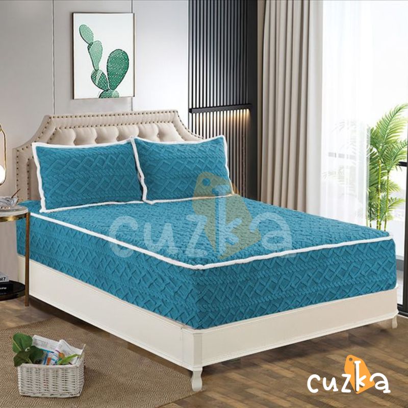 CASATEX - Protector De Colchón Impermeable Suave + 2 Fundas De Almohada Queen