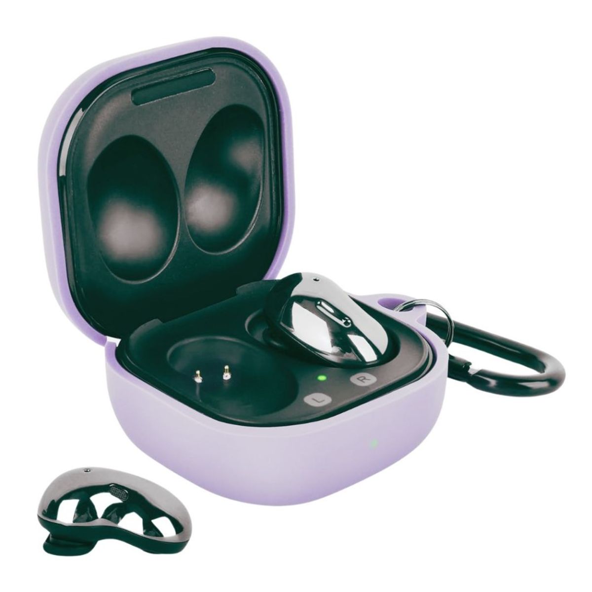 GENERICO - Case Estuche Funda para Galaxy buds Fe - Silicona Lila