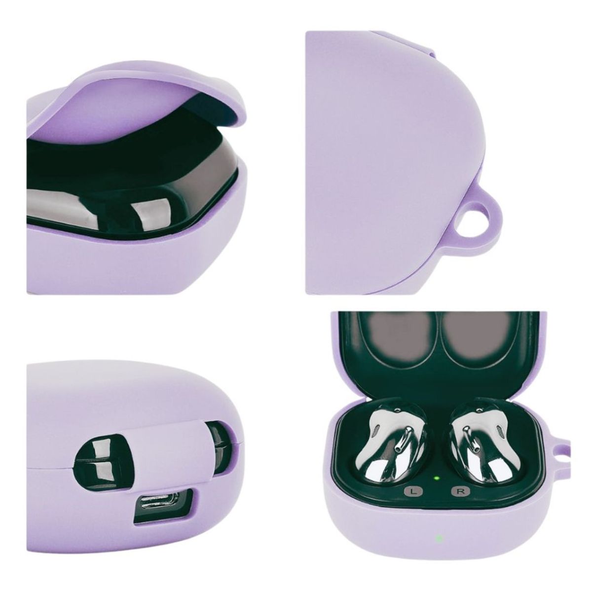 GENERICO - Case Estuche Funda para Galaxy buds Live - Silicona Lila