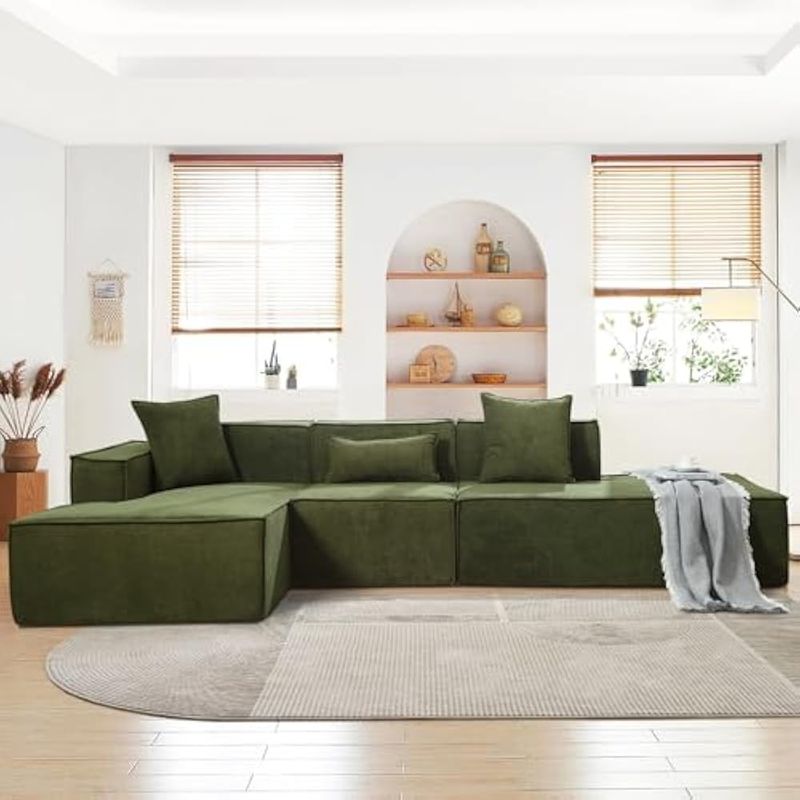 AMOBLART - Seccional BRITANI  2.0 COLOR  VERDE OSCURO