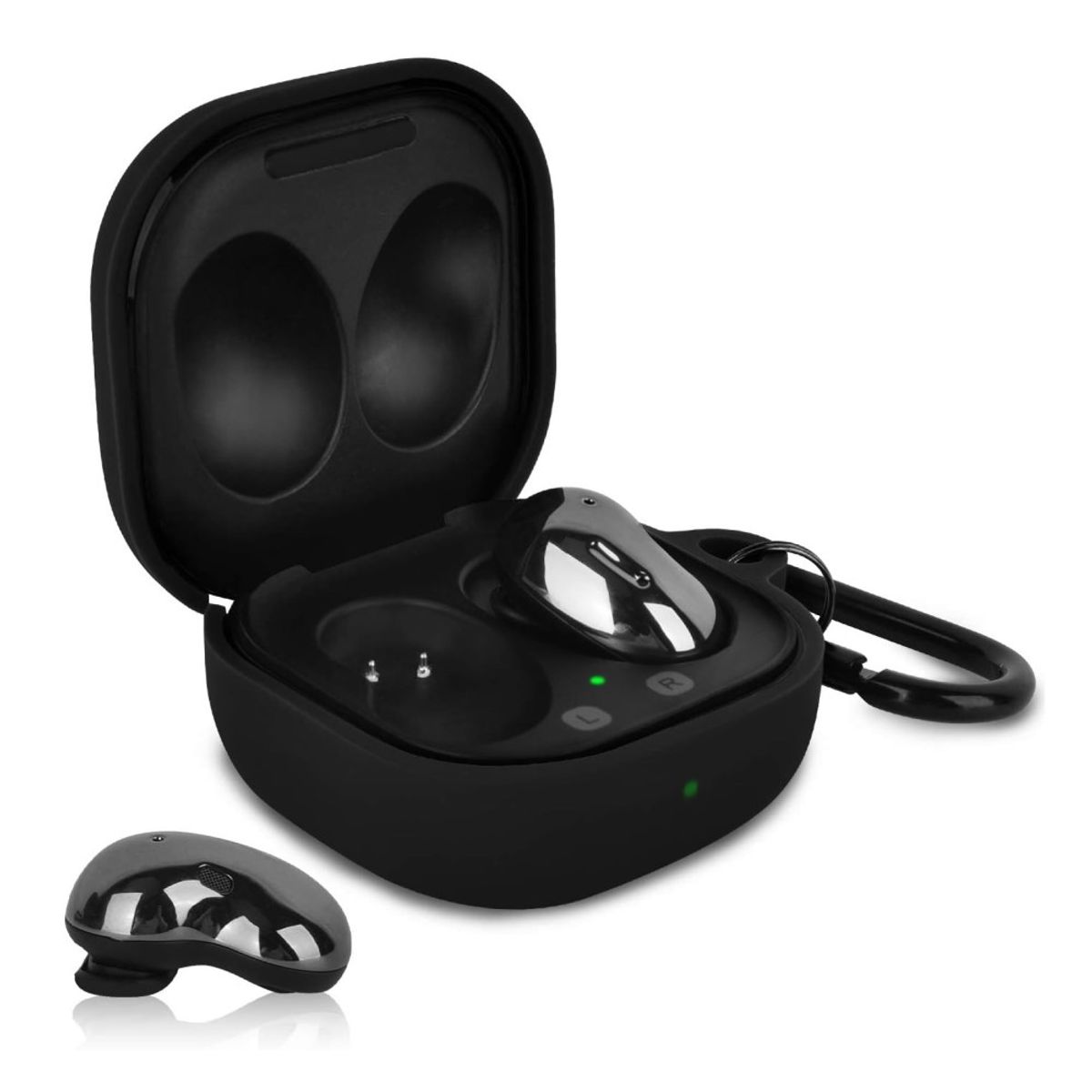 GENERICO - Case Estuche Funda para Galaxy buds Live - Silicona Negro