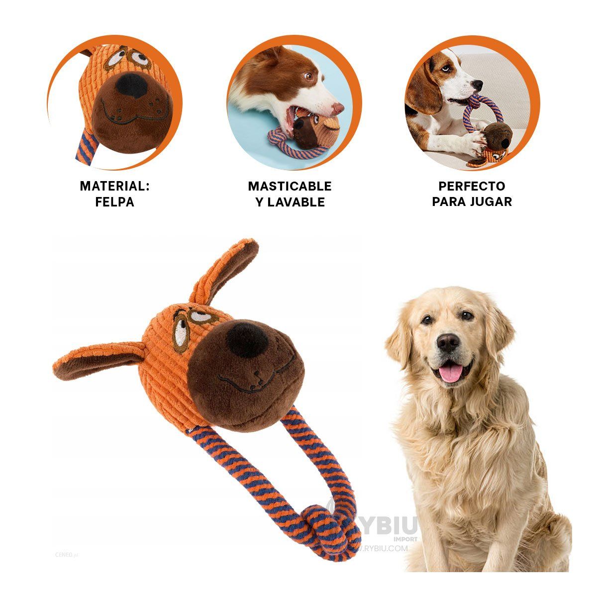 GENERICO - Muñeco para Canino Divertido de Modelo Perro Y+Stickers