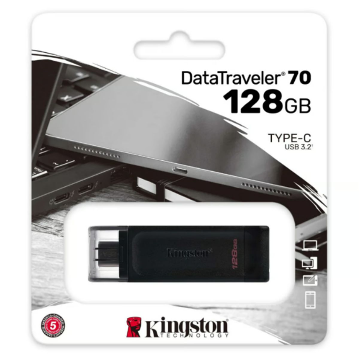 KINGSTON - MEMORIA KINGSTON USB 3.2 DT 70 128GB TIPO C