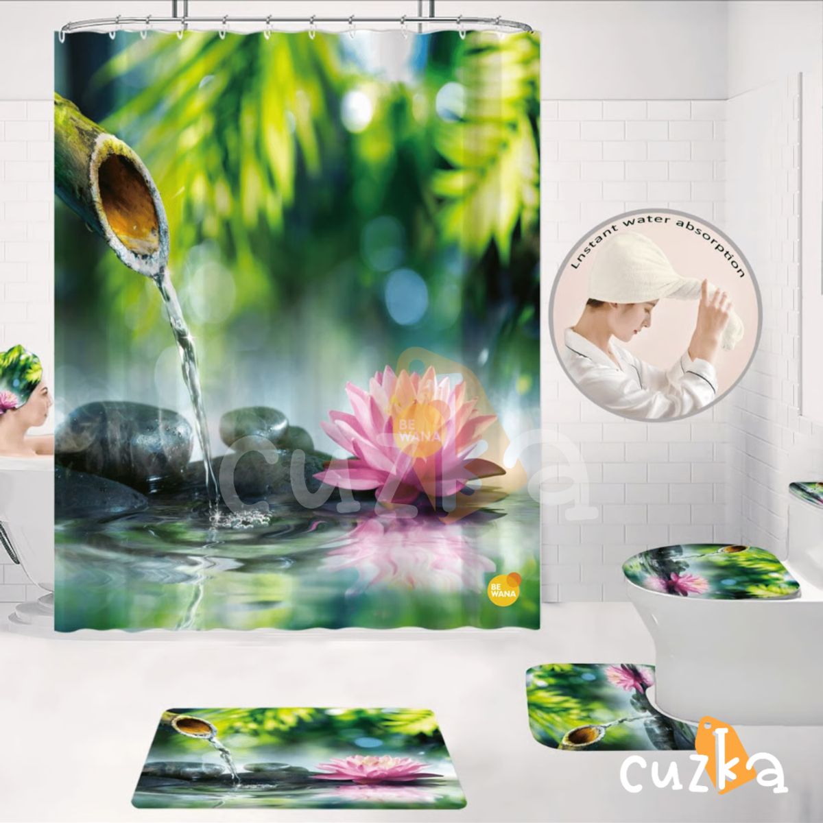 CASATEX - Juego De Baño Lujoso  De 7 Piezas Decorativas