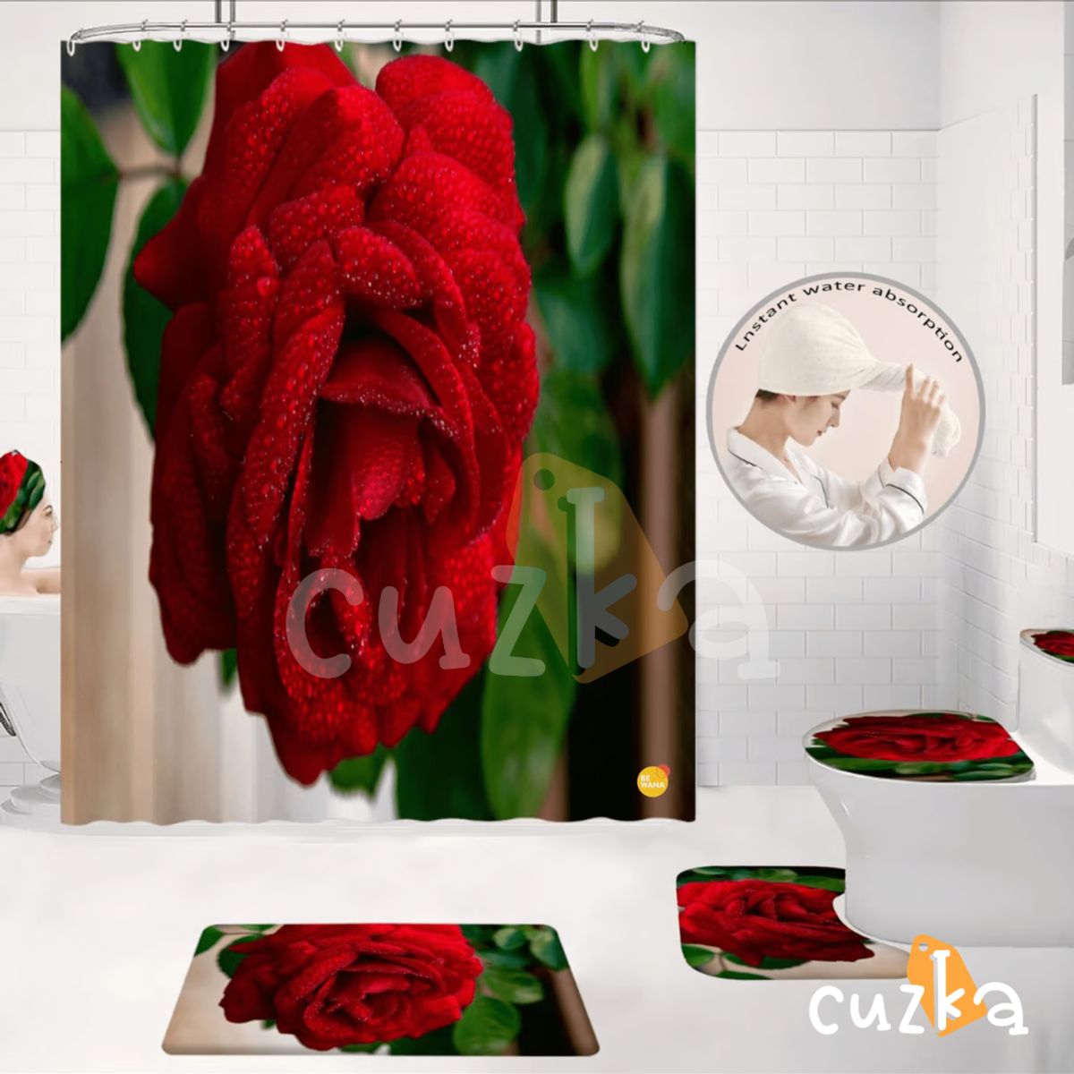 CASATEX - Juego De Baño Lujoso  De 7 Piezas Decorativas