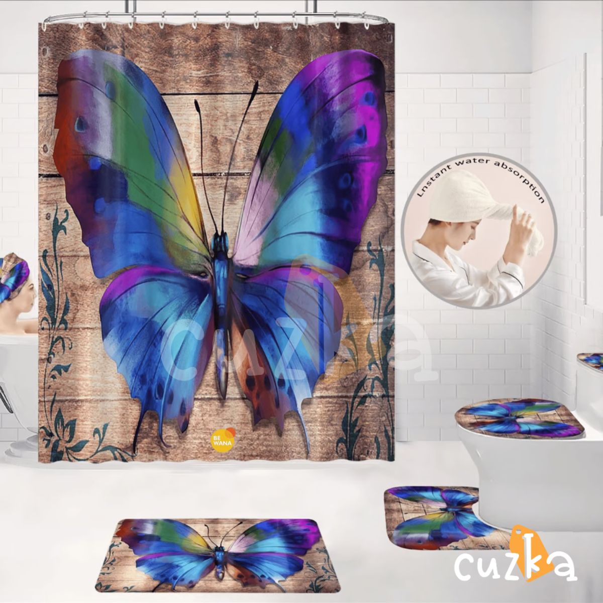 CASATEX - Juego De Baño Lujoso  De 7 Piezas Decorativas