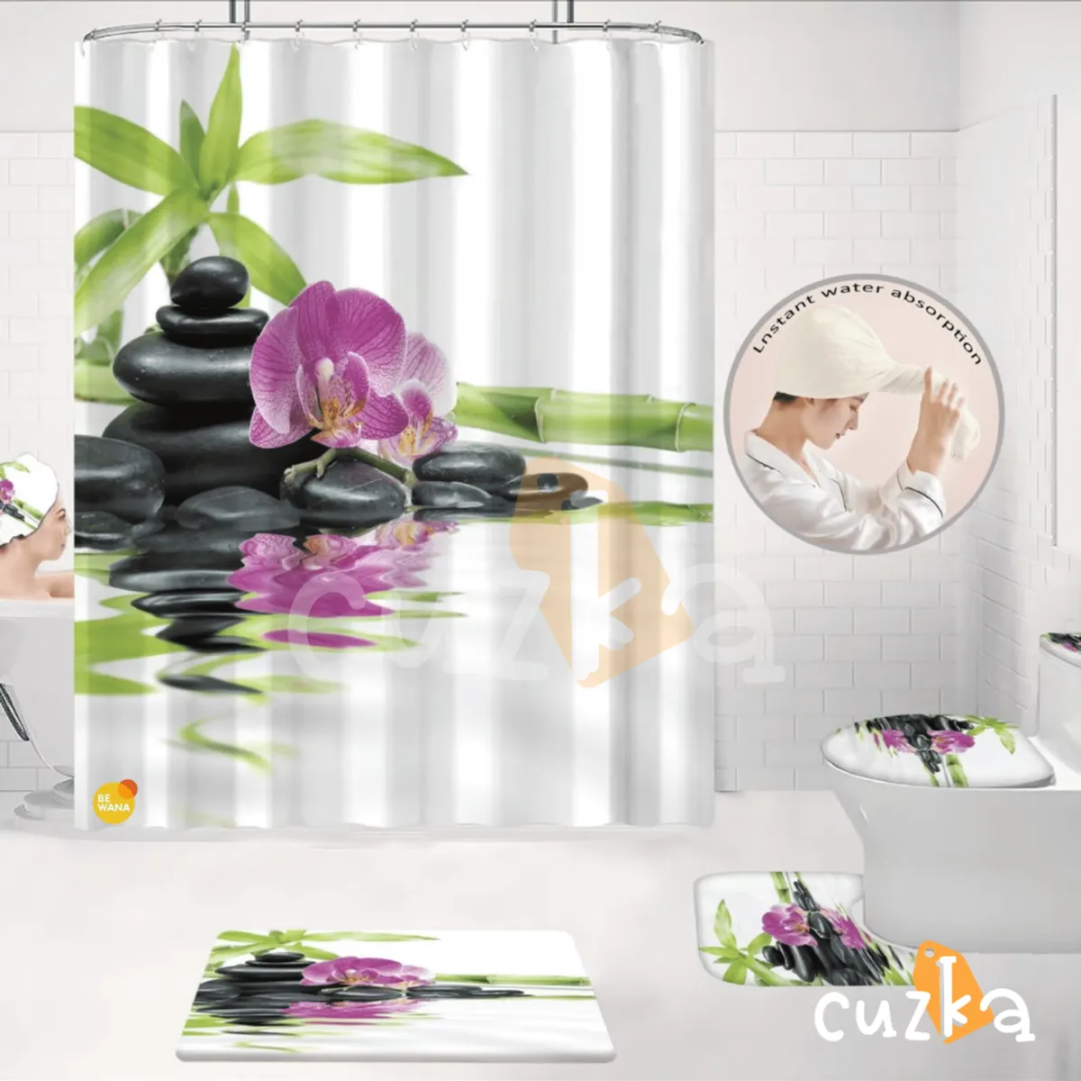 CASATEX - Juego De Baño Lujoso  De 7 Piezas Decorativas